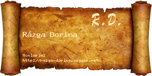 Rázga Dorina névjegykártya
